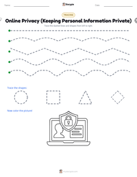 Online Privacy (Keeping Personal Information Private) printable worksheet preview