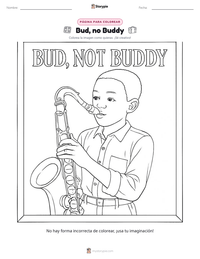 Página para colorear de Bud, no Buddy para niños