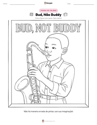 Prévia da folha de atividades imprimível Bud, Não Buddy