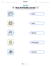 Bud, Not Buddy (novel) printable worksheet for kids