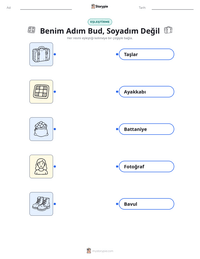 Benim Adım Bud, Soyadım Değil yazdırılabilir çalışma sayfası önizlemesi