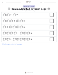 Benim Adım Bud, Soyadım Değil yazdırılabilir çalışma sayfası önizlemesi