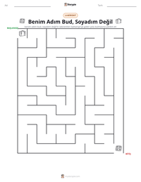 Benim Adım Bud, Soyadım Değil yazdırılabilir çalışma sayfası önizlemesi