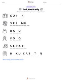 Prabaca lembar kerja cetak Bud, Not Buddy