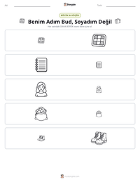 Benim Adım Bud, Soyadım Değil yazdırılabilir çalışma sayfası önizlemesi