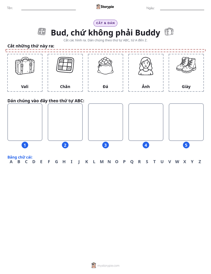 Cắt & Dán Chữ Cái
