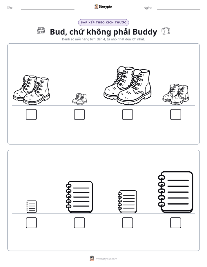 Thứ Tự Kích Thước