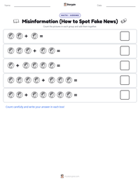 Misinformation (How to Spot Fake News) printable worksheet preview
