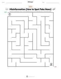 Misinformation (How to Spot Fake News) printable worksheet preview
