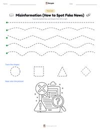 Misinformation (How to Spot Fake News) printable worksheet preview