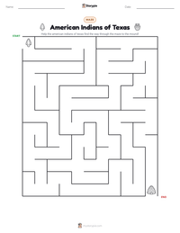 American Indians of Texas printable worksheet preview