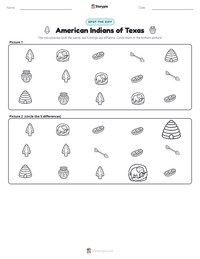 American Indians of Texas printable worksheet preview