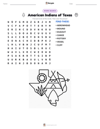 American Indians of Texas printable worksheet preview