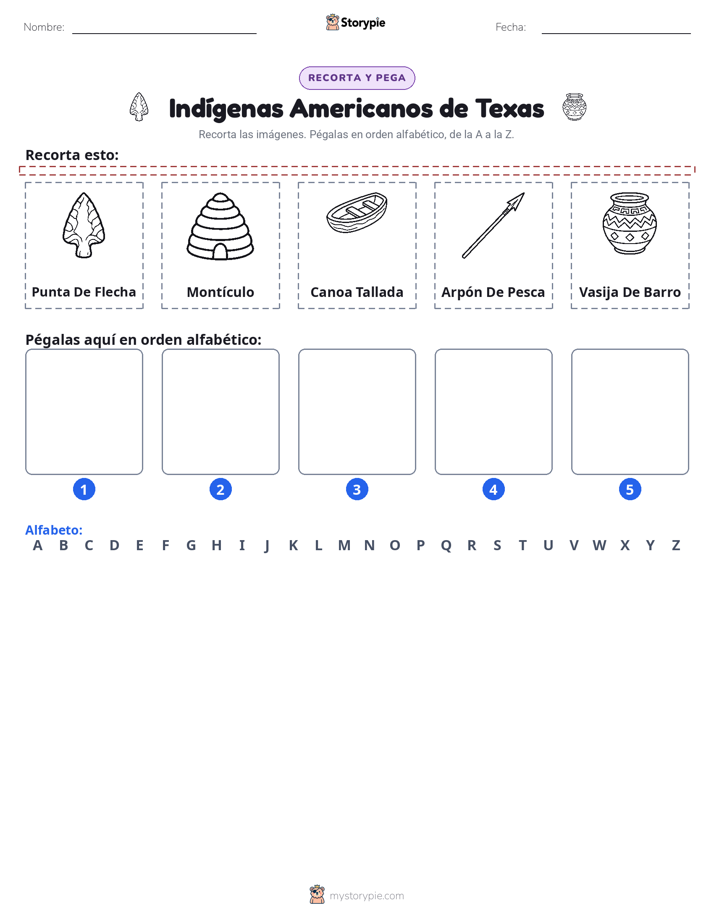 Cortar y Pegar el Alfabeto