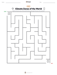 Climate Zones of the World printable worksheet preview