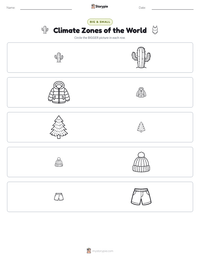 Climate Zones of the World printable worksheet preview