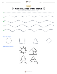 Climate Zones of the World printable worksheet preview