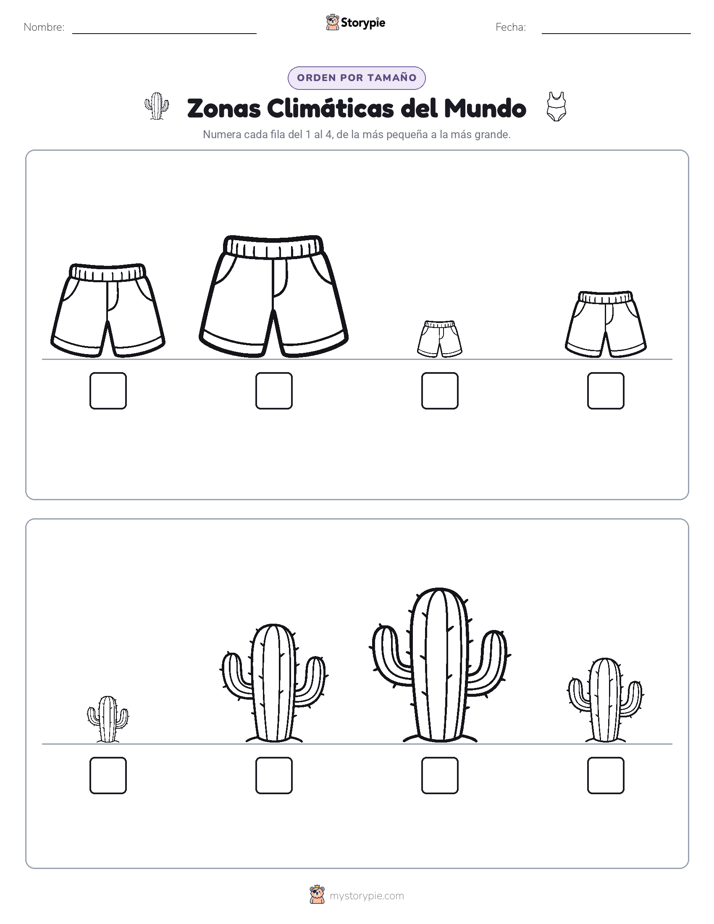 Orden de Tamaños