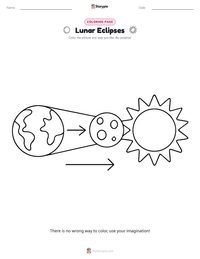 Lunar Eclipses coloring page for kids