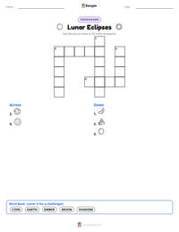 Lunar Eclipses printable worksheet preview