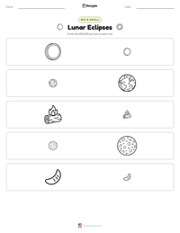 Lunar Eclipses printable worksheet preview