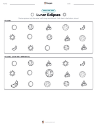 Lunar Eclipses printable worksheet preview