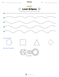 Lunar Eclipses printable worksheet preview