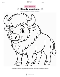 Anteprima della scheda stampabile di Bisonte americano