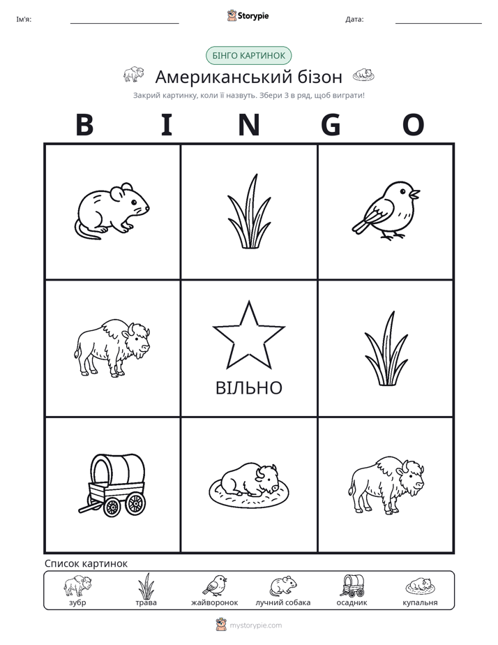 Бінго з Малюнками