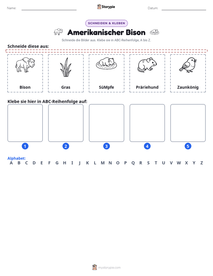 Schneiden & Einfügen Alphabet
