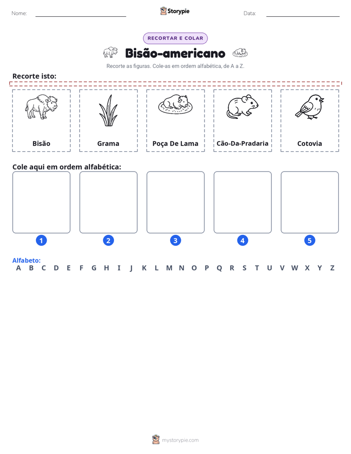 Recortar & Colar Alfabeto