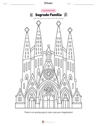 Sagrada Família printable worksheet preview