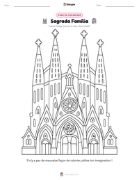 Aperçu de la feuille de travail imprimable Sagrada Família