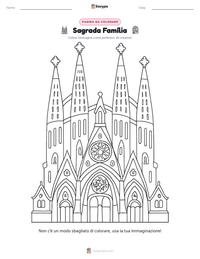 Anteprima della scheda stampabile di Sagrada Família