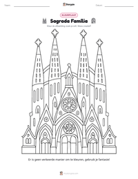 Sagrada Família afdrukbare werkblad voorbeeld