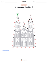 Sagrada Família printable worksheet preview