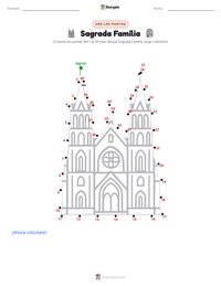 Vista previa de la hoja de trabajo imprimible de Sagrada Família