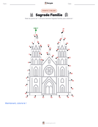 Aperçu de la feuille de travail imprimable Sagrada Família