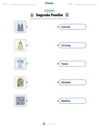 Sagrada Família printable worksheet preview