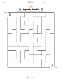 Sagrada Família printable worksheet preview