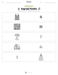 Aperçu de la feuille de travail imprimable Sagrada Família