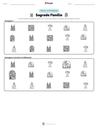 Anteprima della scheda stampabile di Sagrada Família