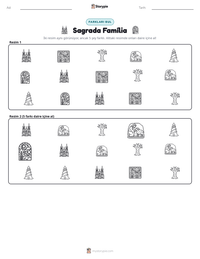 Sagrada Família yazdırılabilir çalışma sayfası önizlemesi