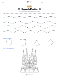 Sagrada Família printable worksheet preview