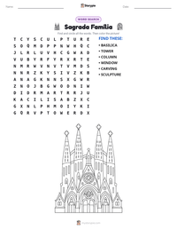 Sagrada Família printable worksheet preview