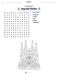Sagrada Família afdrukbare werkblad voorbeeld