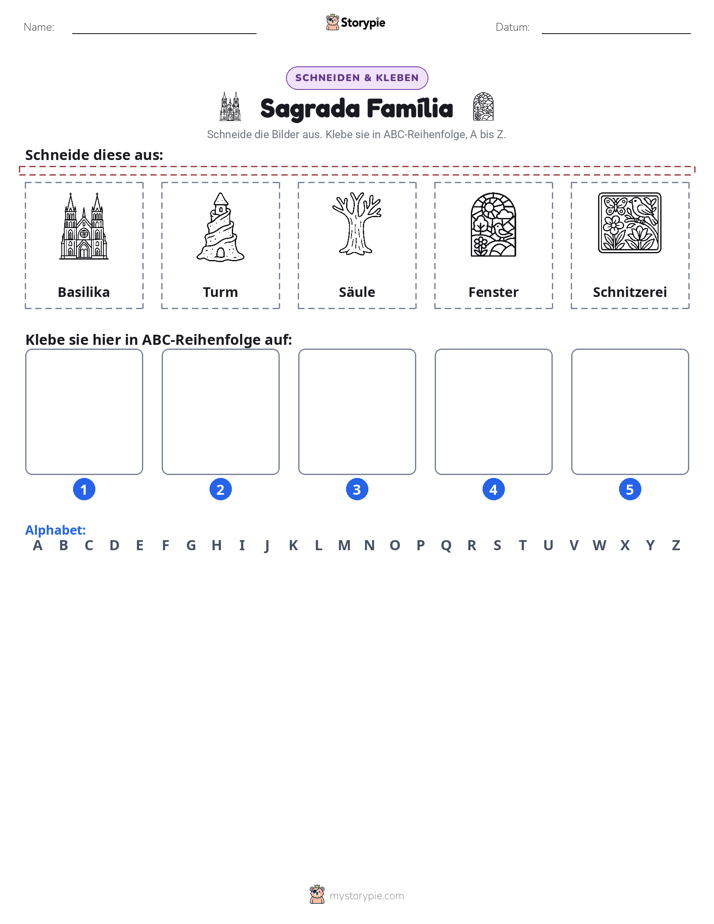 Schneiden & Einfügen Alphabet
