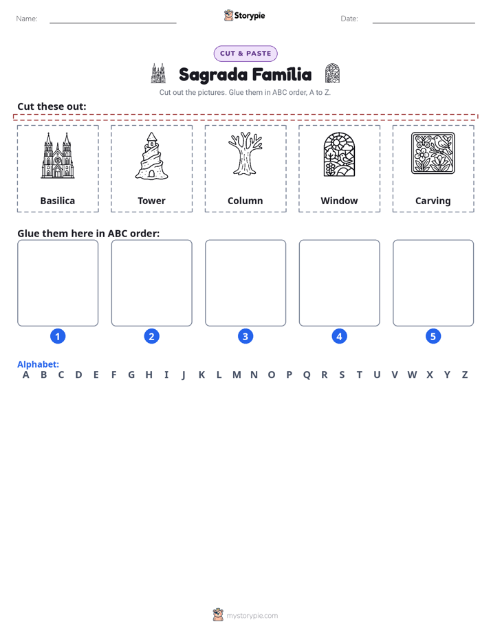 Cut & Paste Alphabet