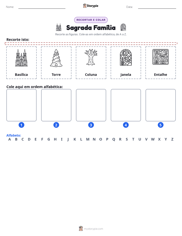 Recortar & Colar Alfabeto