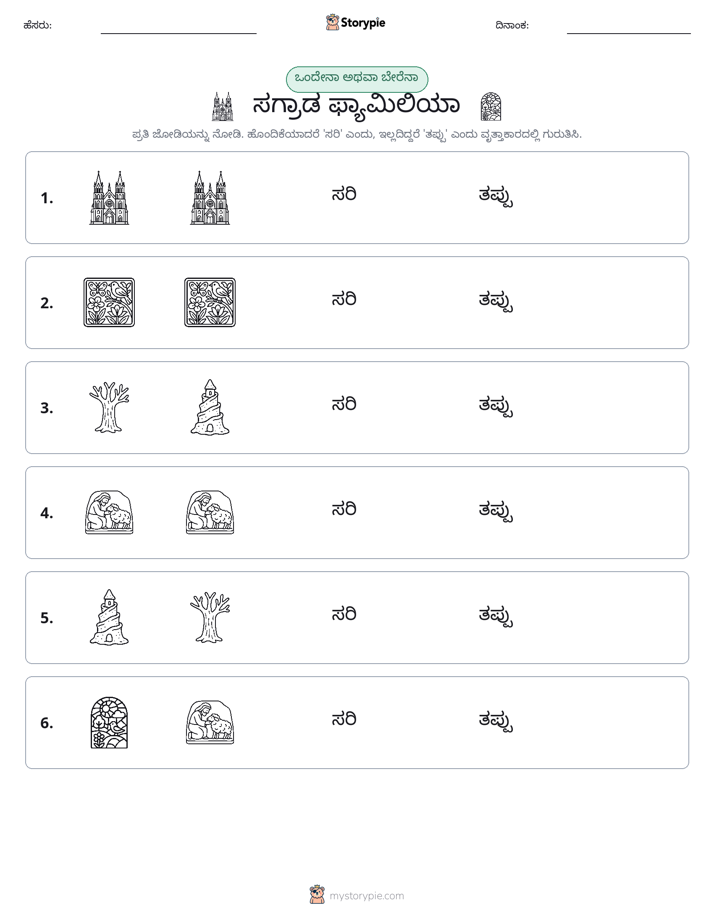 ಒಂದೇ ಅಥವಾ ವಿಭಿನ್ನ